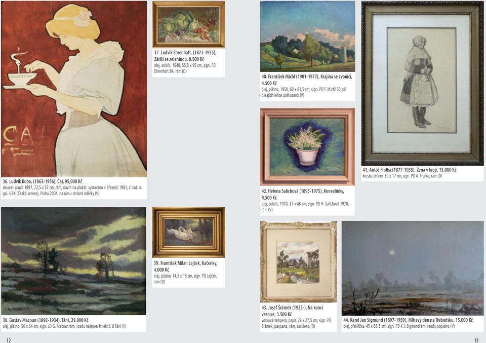 Ludvík Kuba, (1863-1956), Čaj, 95,000 Kč akvarel, papír, 1897, 72,5 x 57 cm, rám, návrh na plakát, vystaveno v Březnici 1981, č. kat. 4, gal.