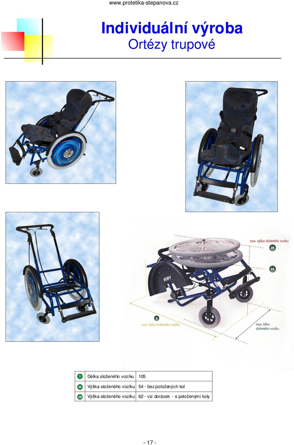 složeného vozíku 54 - bez položených kol