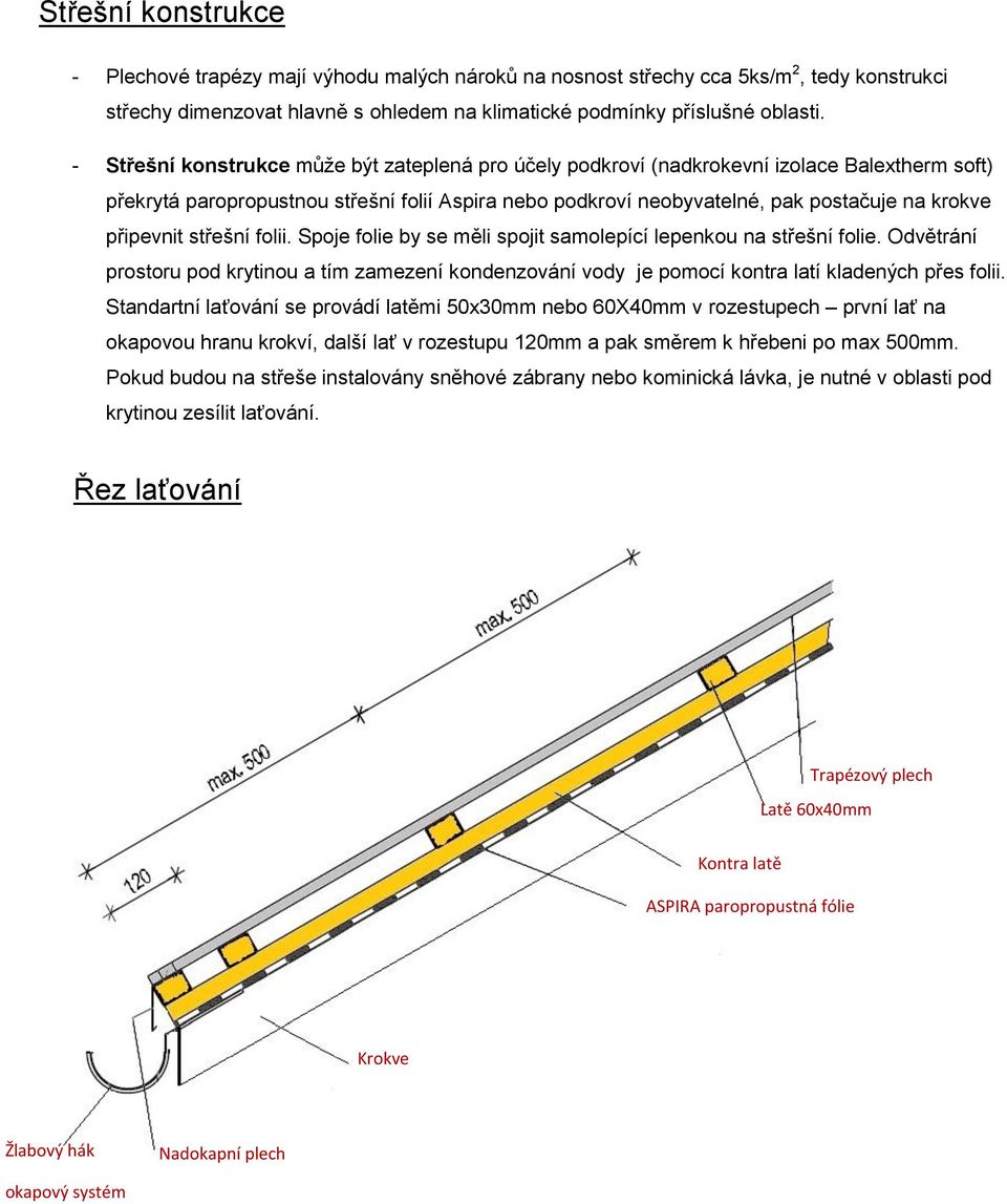 Trapézové plechy Montážní návod - PDF Stažení zdarma