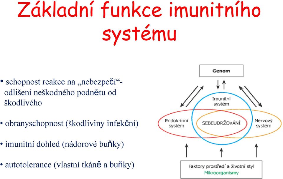 obranyschopnost (škodliviny infekční) imunitní dohled