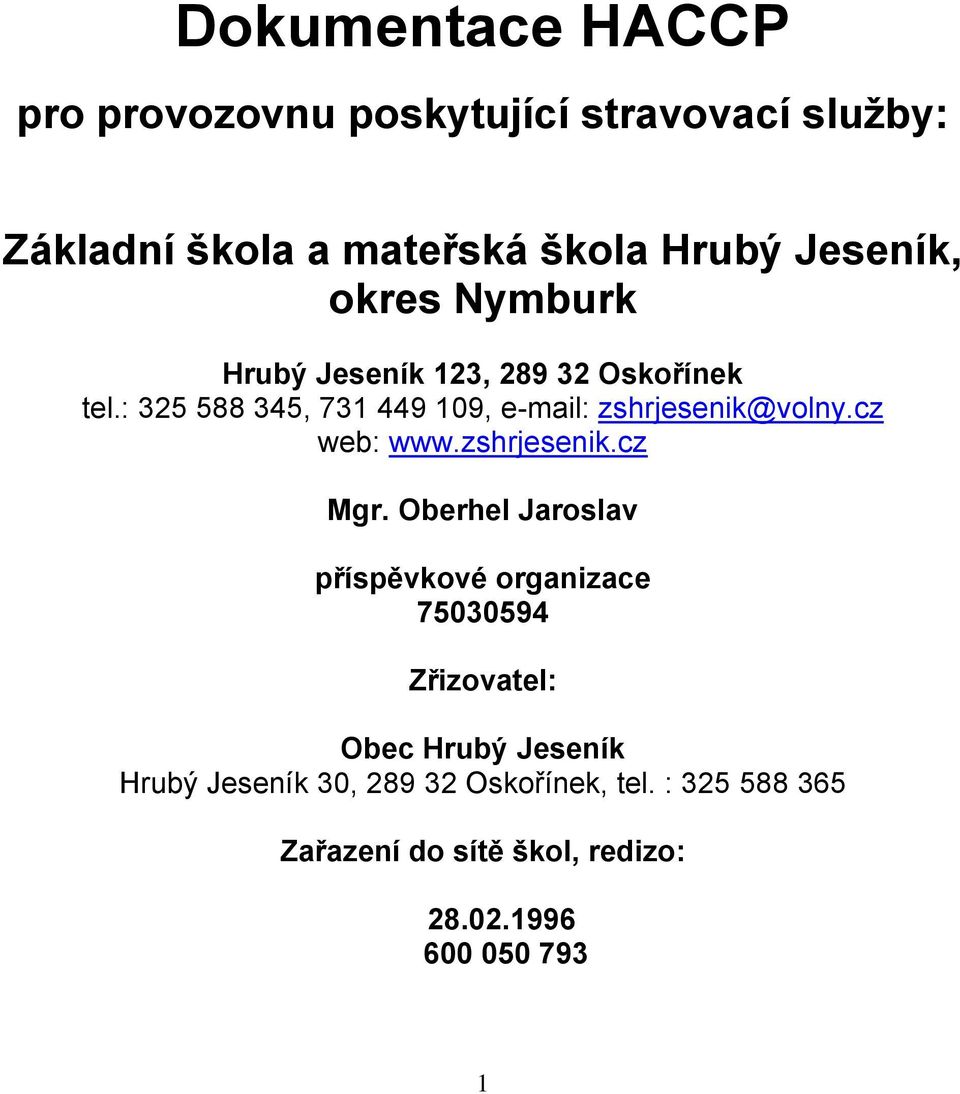 cz web: www.zshrjesenik.cz Mgr.