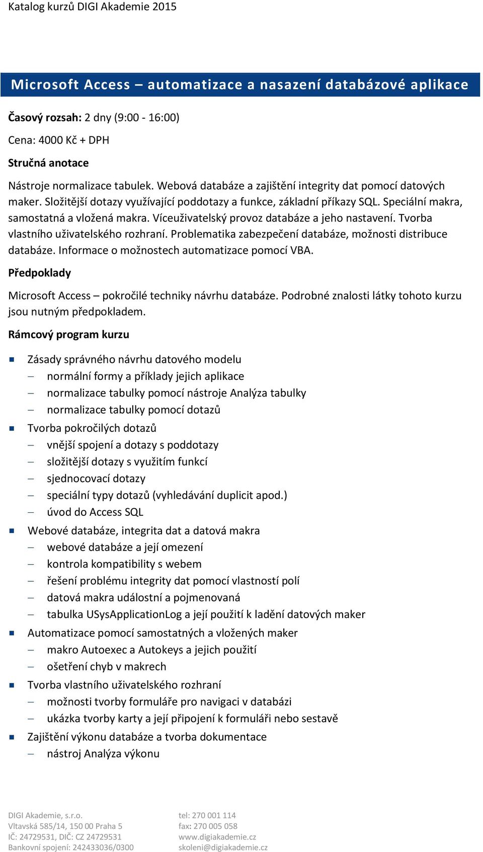 Microsoft Access tvorba databáze jednoduše - PDF Free Download