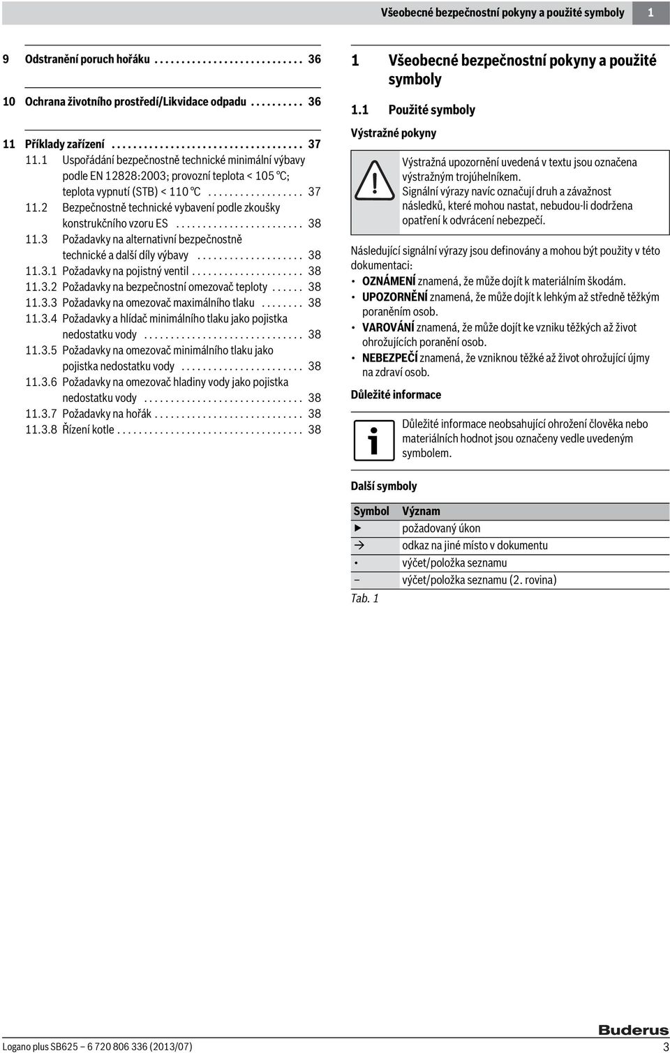 2 Bezpečnostně technické vybavení podle zkoušky konstrukčního vzoru ES........................ 38 11.3 Požadavky na alternativní bezpečnostně technické a další díly výbavy.................... 38 11.3.1 Požadavky na pojistný ventil.