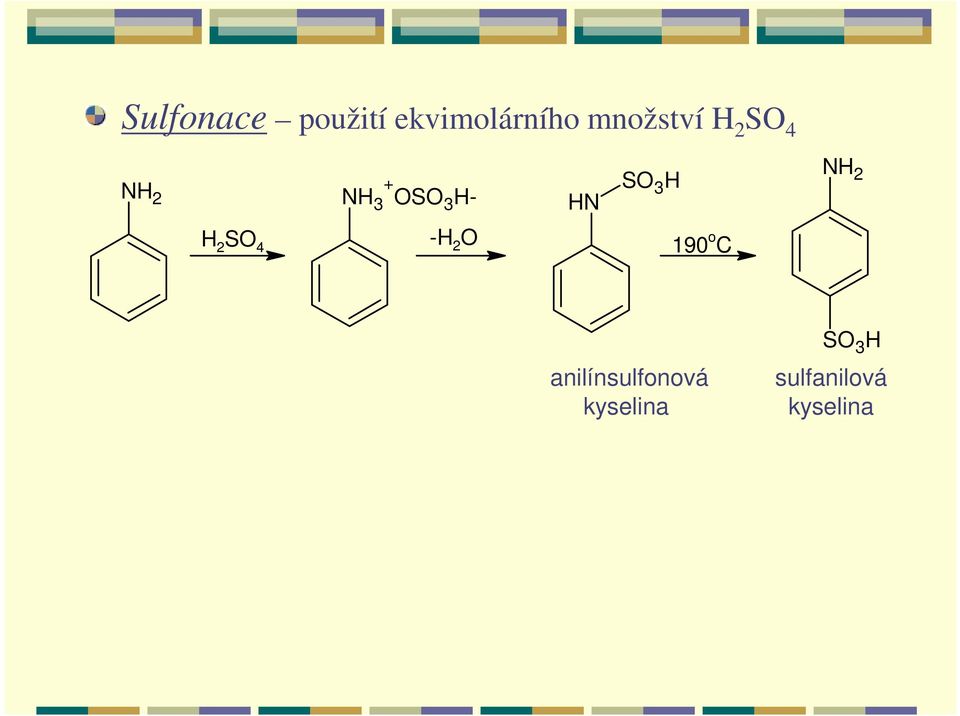 2 O HN SO 3 H 190 o C NH 2 SO 3 H