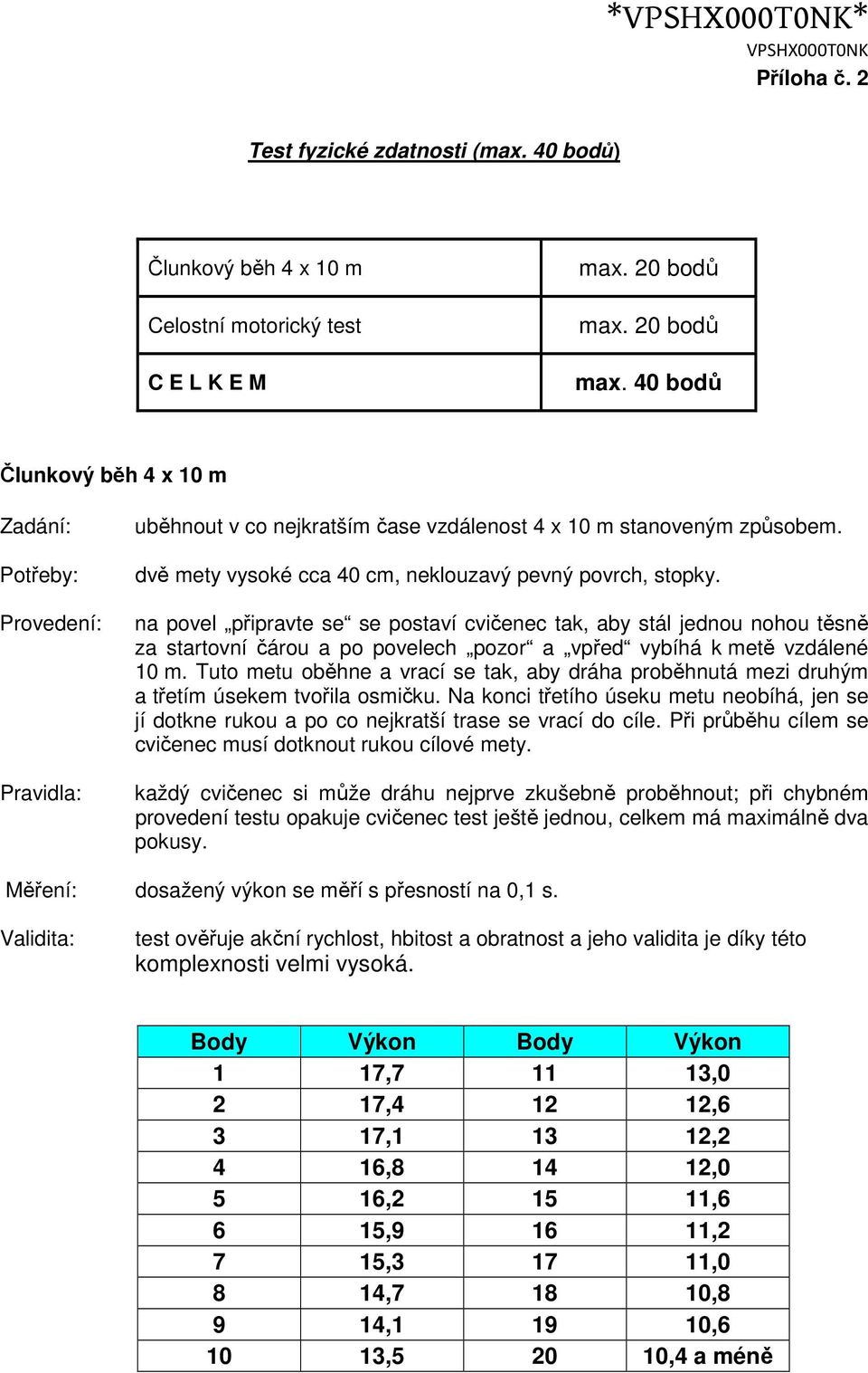 dvě mety vysoké cca 40 cm, neklouzavý pevný povrch, stopky.