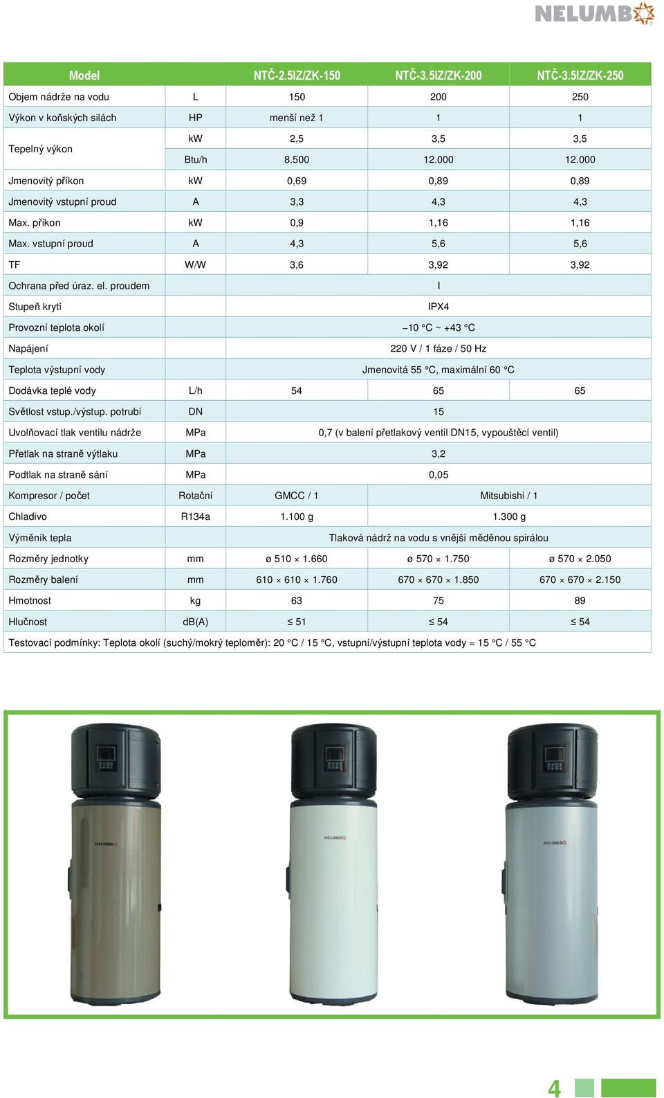 proudem Stupeň krytí I IPX4 Provozní teplota okolí 10 C ~ +43 C Napájení 220 V / 1 fáze / 50 Hz Teplota výstupní vody Jmenovitá 55 C, maximální 60 C Dodávka teplé vody L/h 54 65 65 Světlost vstup.