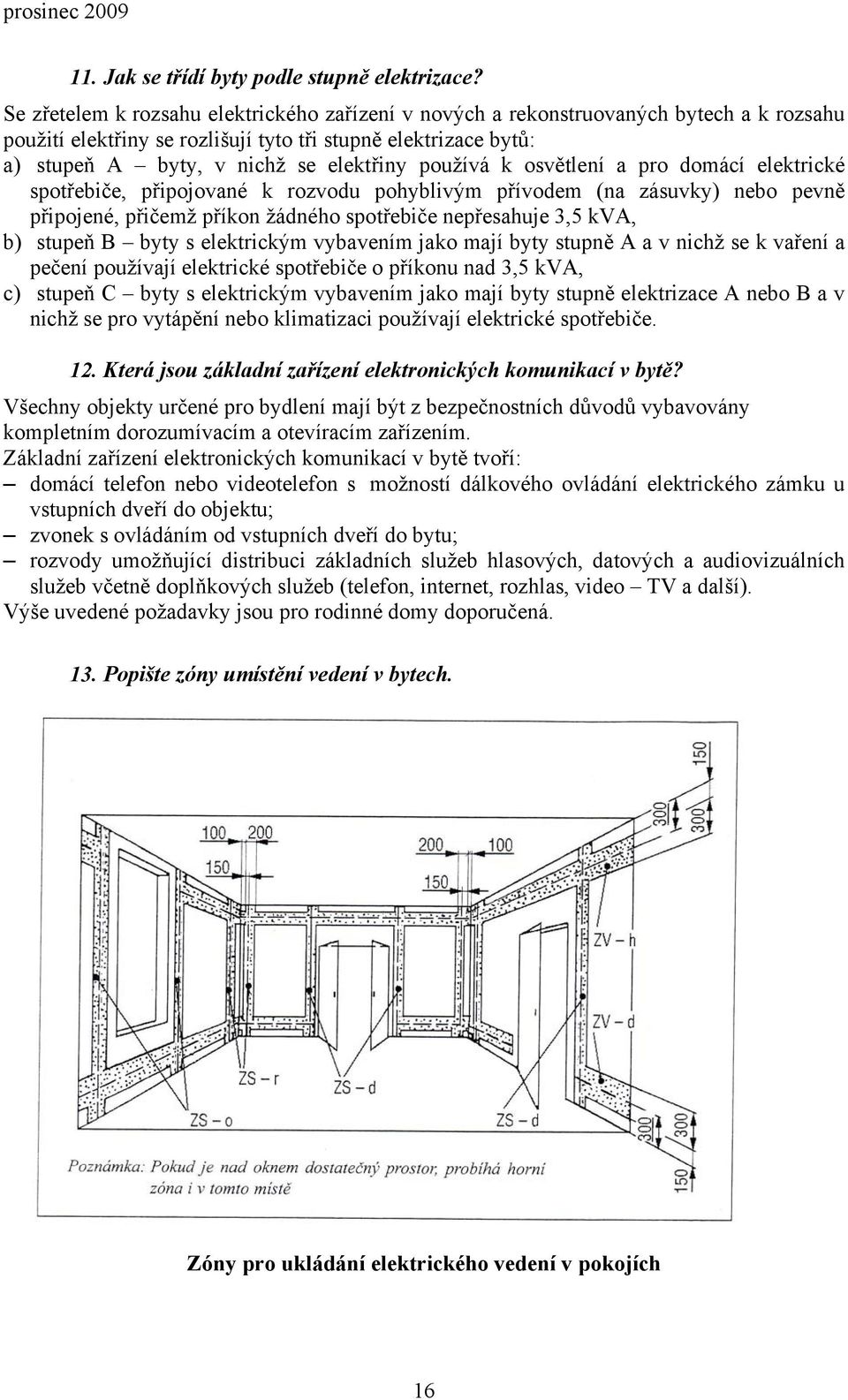 používá k osvětlení a pro domácí elektrické spotřebiče, připojované k rozvodu pohyblivým přívodem (na zásuvky) nebo pevně připojené, přičemž příkon žádného spotřebiče nepřesahuje 3,5 kva, b) stupeň B