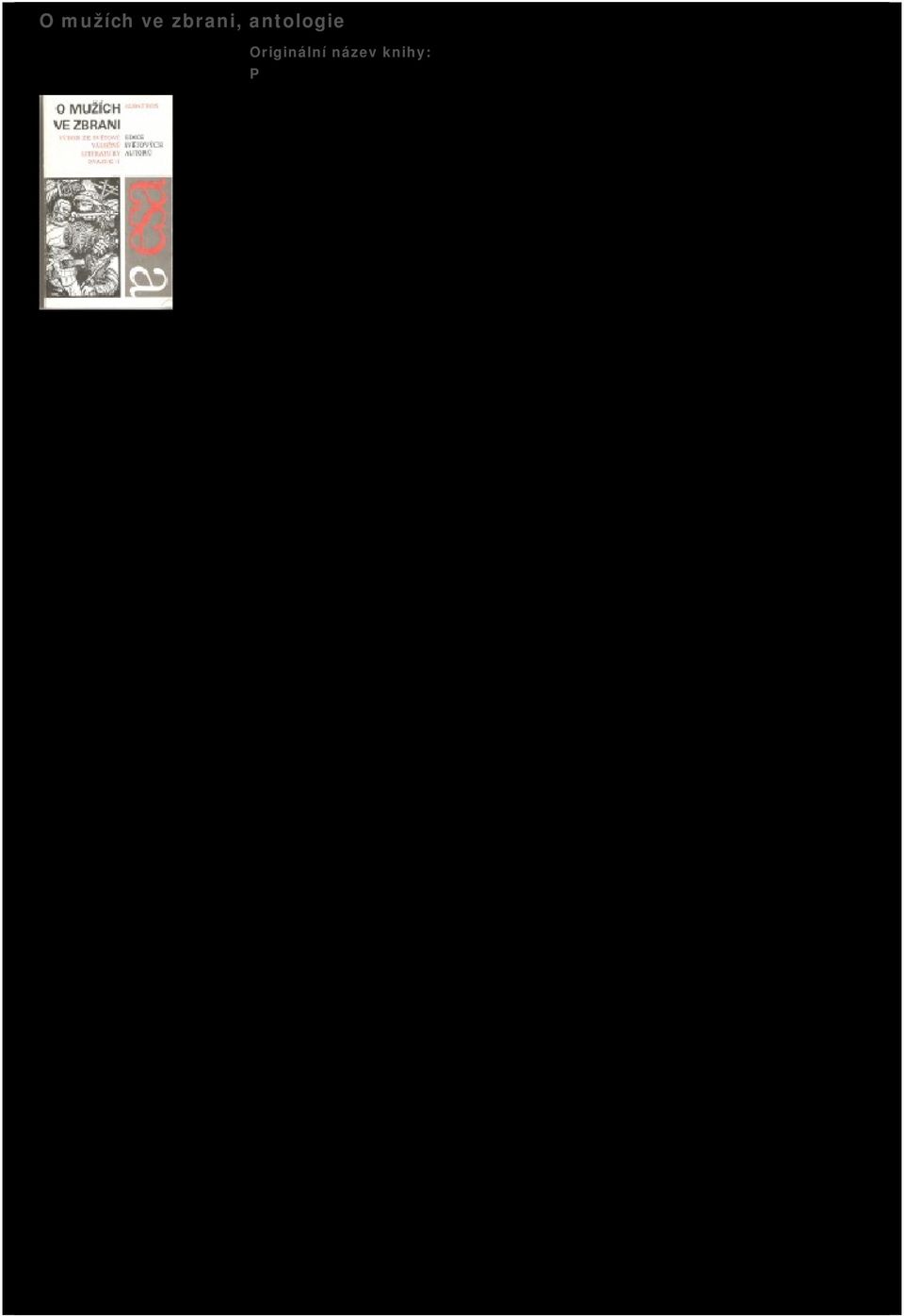 Originální název knihy: Překladatel: Ilustrace: Autor obálky: naučná  literatura - o literatuře Podžánr: Edice: Série: - PDF Stažení zdarma