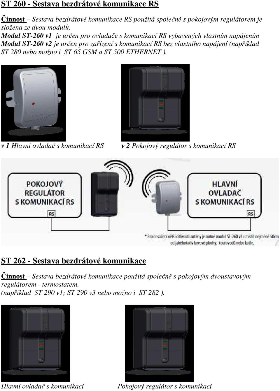 280 nebo možno i ST 65 GSM a ST 500 ETHERNET ).