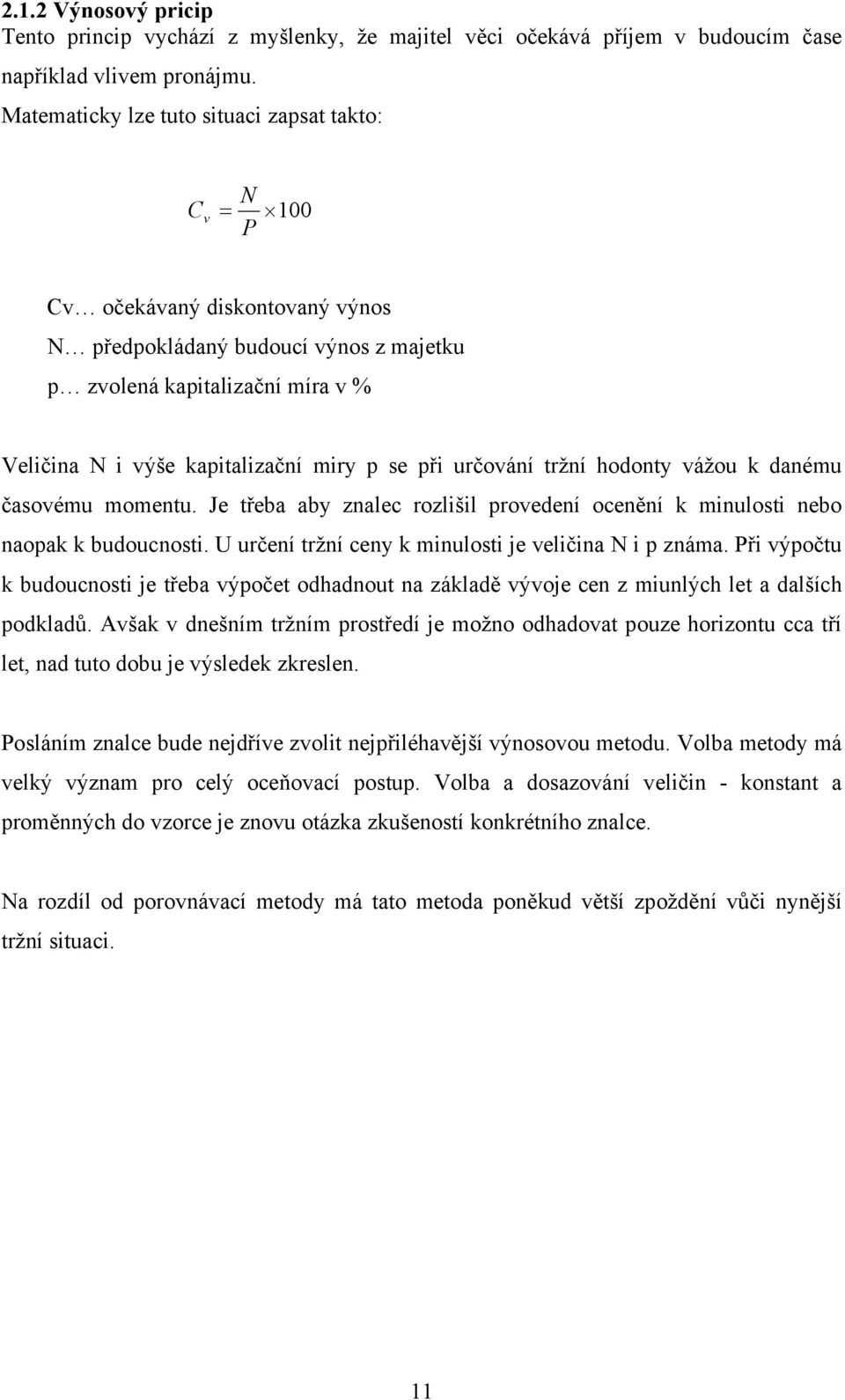Odhad nemovitosti vzor