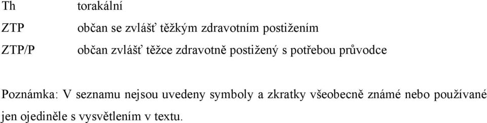 průvodce Poznámka: V seznamu nejsou uvedeny symboly a zkratky