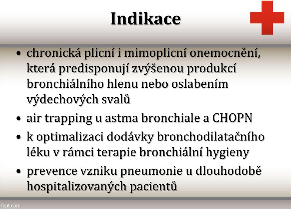 bronchiale a CHOPN k optimalizaci dodávky bronchodilatačního léku v rámci terapie