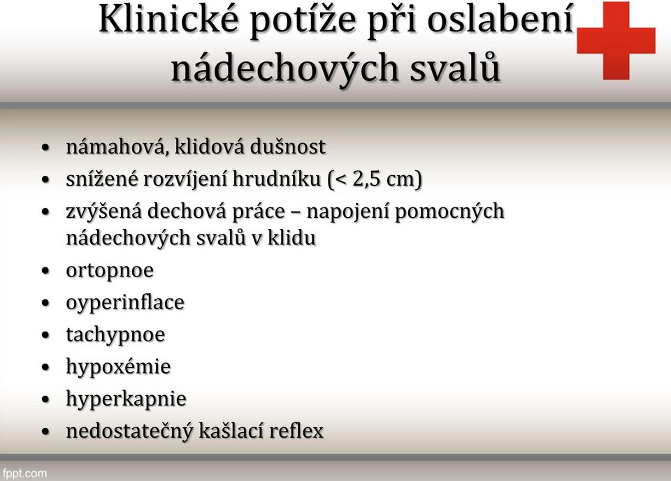 práce napojení pomocných nádechových svalů v klidu ortopnoe