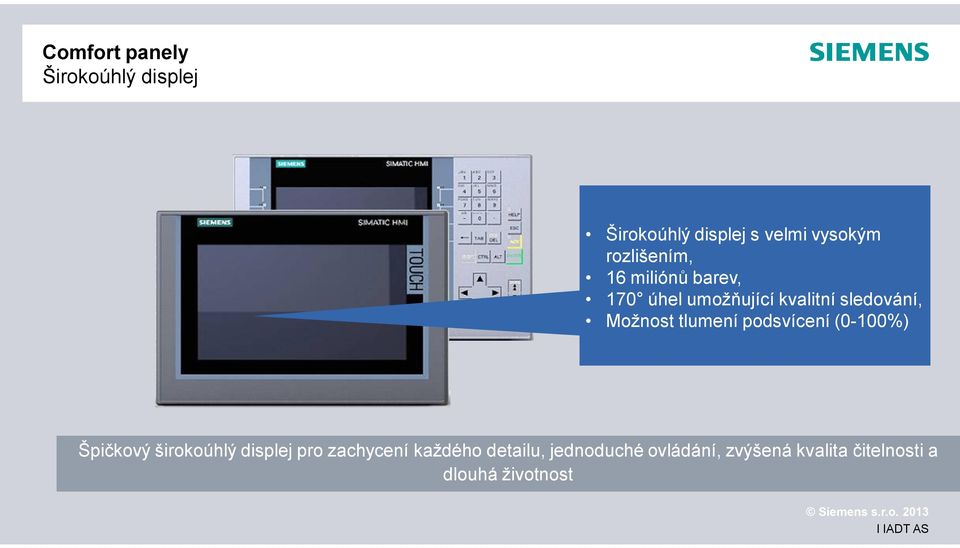 Možnost tlumení podsvícení (0-100%) Špi kový širokoúhlý displej pro