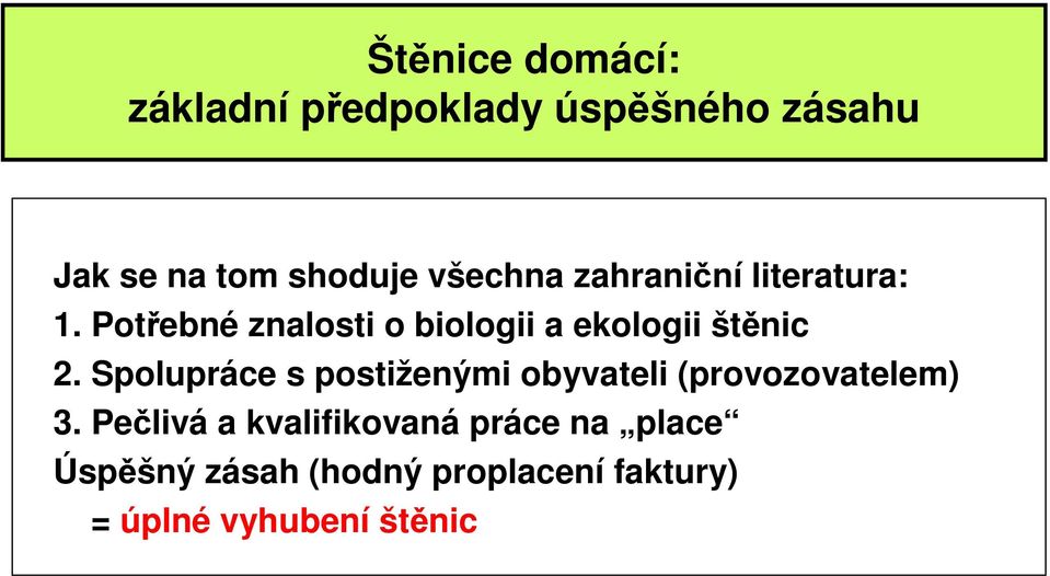 Potřebné znalosti o biologii a ekologii štěnic 2.