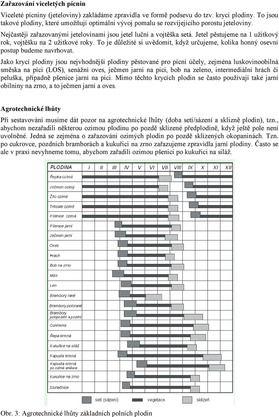 Jetel pěstujeme na 1 užitkový rok, vojtěšku na 2 užitkové roky. To je důležité si uvědomit, když určujeme, kolika honný osevní postup budeme navrhovat.