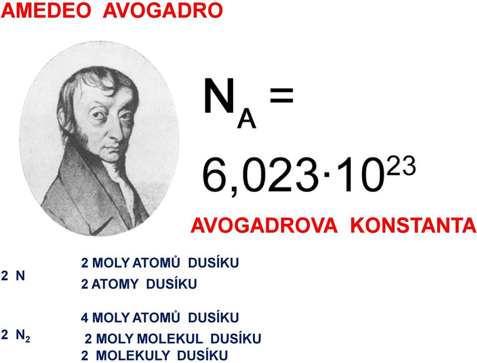 ATOMY DUSÍKU 4 MOLY ATOMŮ DUSÍKU 2