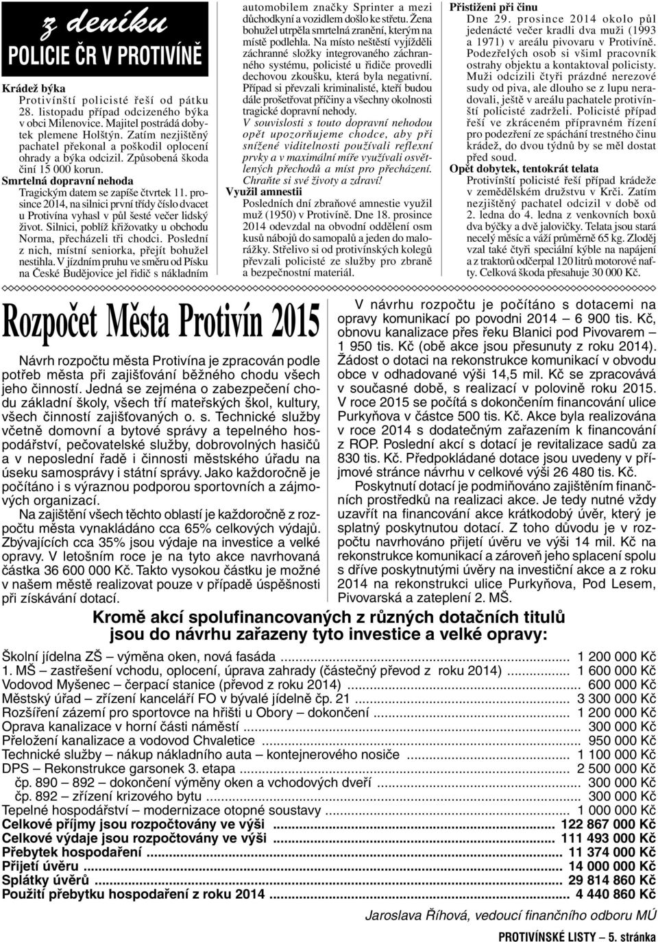 prosince 2014, na silnici první třídy číslo dvacet u Protivína vyhasl v půl šesté večer lidský život. Silnici, poblíž křižovatky u obchodu Norma, přecházeli tři chodci.