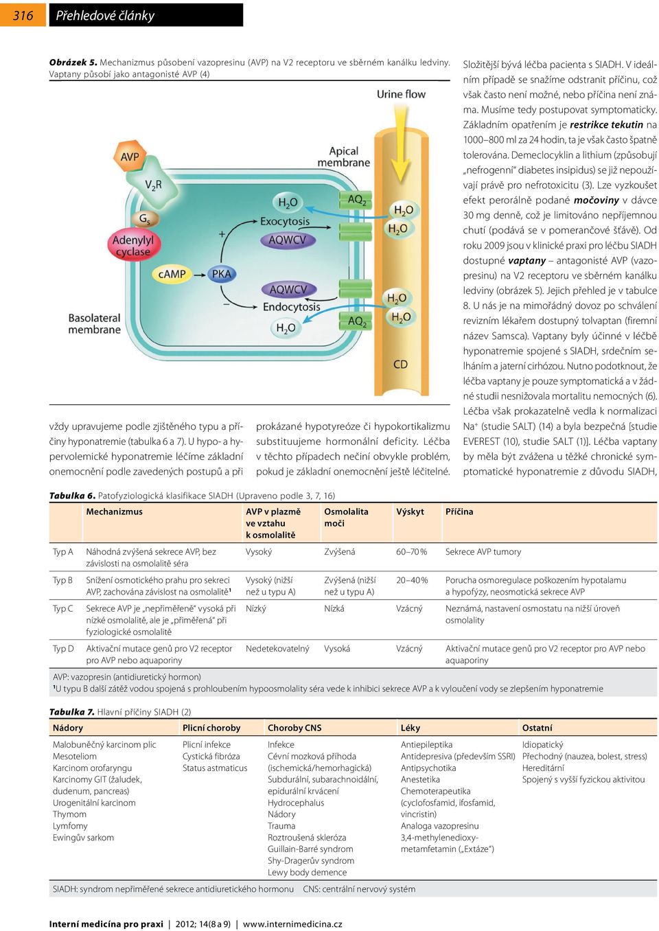 U hypo- a hypervolemické hyponatremie léčíme základní onemocnění podle zavedených postupů a při prokázané hypotyreóze či hypokortikalizmu substituujeme hormonální deficity.