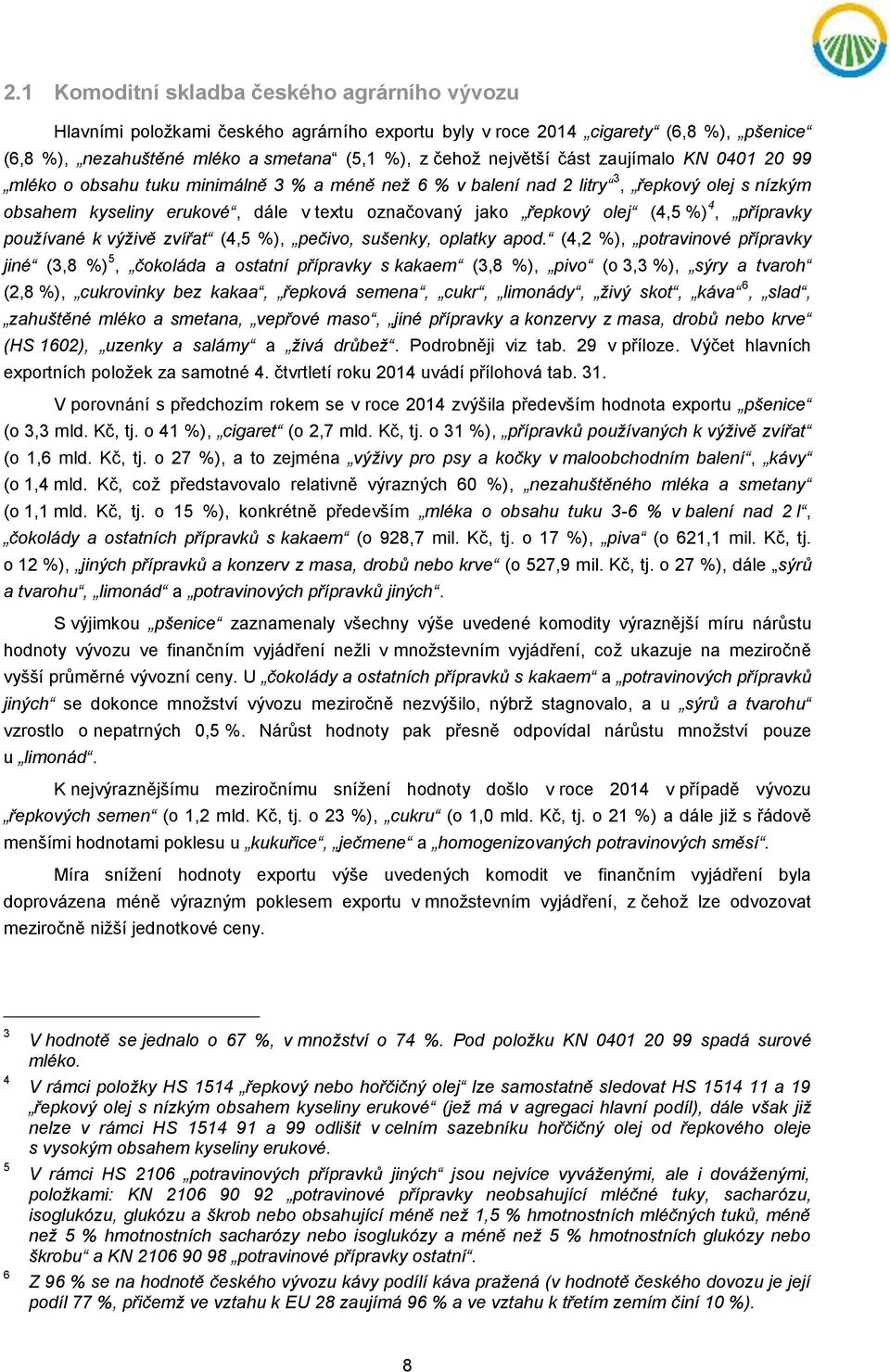 4, přípravky používané k výživě zvířat (4,5 %), pečivo, sušenky, oplatky apod.