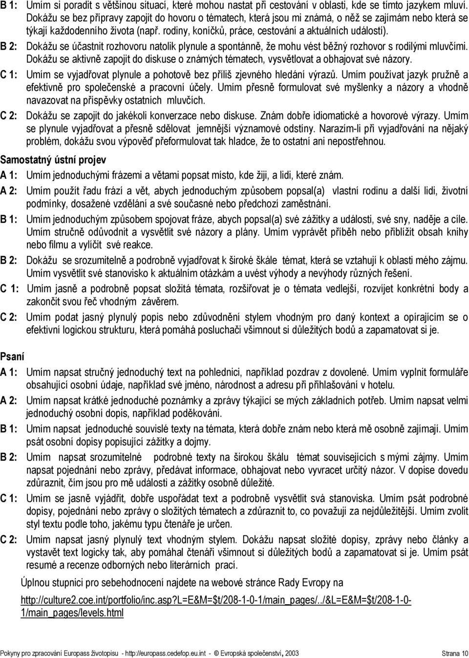 B 2: Dokážu se účastnit rozhovoru natolik plynule a spontánně, že mohu vést běžný rozhovor s rodilými mluvčími.
