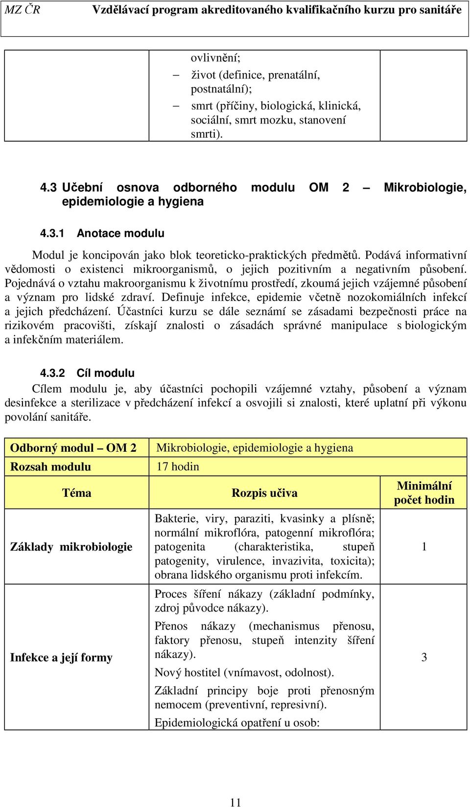 Podává informativní vědomosti o existenci mikroorganismů, o jejich pozitivním a negativním působení.