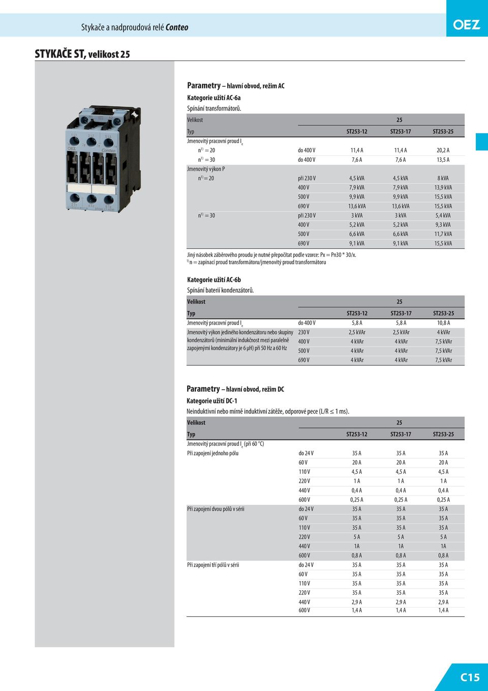 90 V 13, kva 13, kva 1, kva n = 30 při 30 V 3 kva 3 kva, kva 00 V, kva, kva 9,3 kva 00 V, kva, kva 11,7 kva 90 V 9,1 kva 9,1 kva 1, kva Jiný násobek záběrového proudu je nutné přepočítat podle