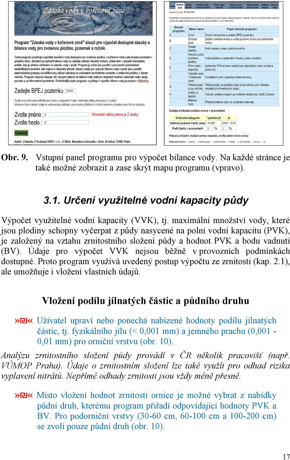 maximální množství vody, které jsou plodiny schopny vyčerpat z půdy nasycené na polní vodní kapacitu (PVK), je založený na vztahu zrnitostního složení půdy a hodnot PVK a bodu vadnutí (BV).