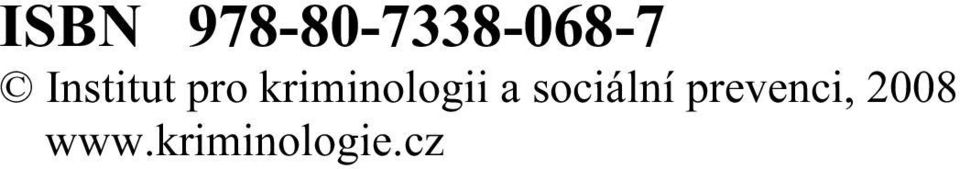 kriminologii a sociální