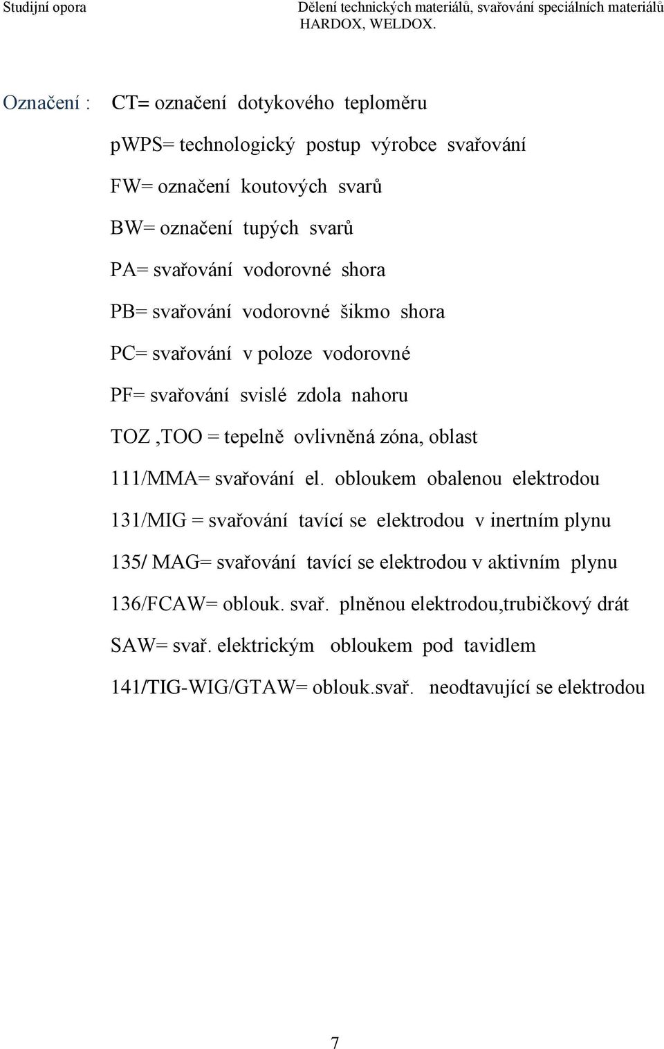 111/MMA= svařování el.