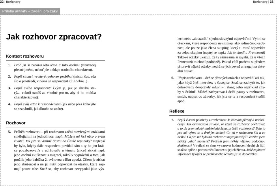 Popiš svého respondenta (kým je, jak je zhruba starý cokoli uznáš za vhodné pro to, aby si ho mohl/a charakterizovat). 4.