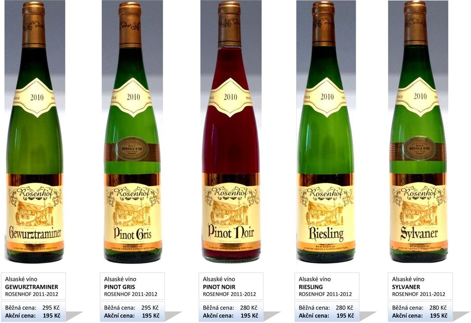 2011-2012 Alsaské víno RIESLING ROSENHOF 2011-2012 Alsaské víno