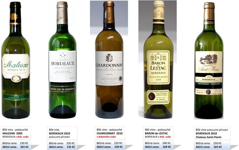 z dubového sudu Bílé víno - polosuché BARON de LESTAC BORDEAUX z dub.