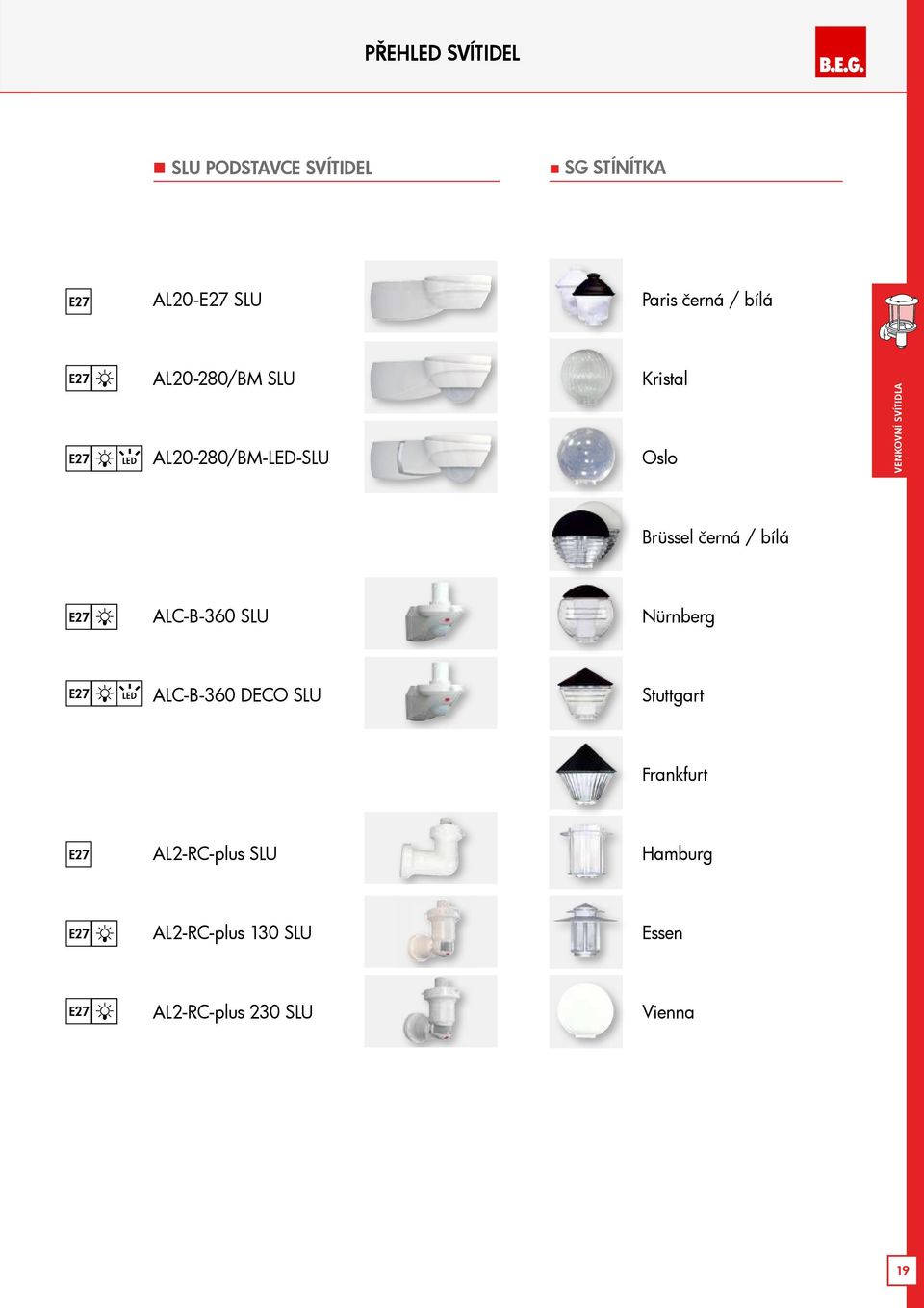 AL20-280/BM SLU AL20-280/BM-LED-SLU Kristal Oslo Venkovní svítidla Brüssel černá / bílá