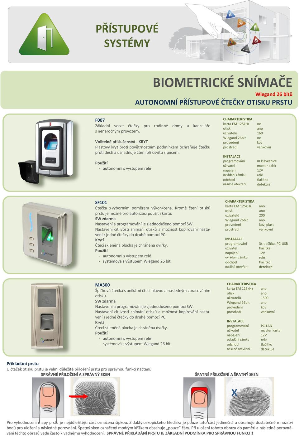 - autonomní s výstupem relé ne otisk uživatelů 160 ne programování IR klávesnice uživatel master otisk SF101 Čtečka s výborným poměrem výkon/cena.