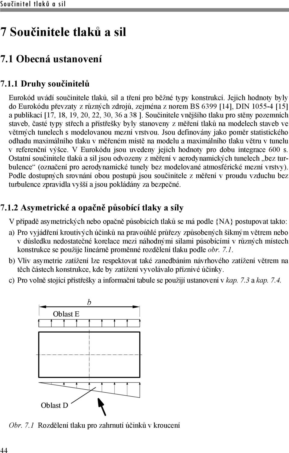 Součinitele vnějšío tlaku pro stěny pozemníc stave, časté typy střec a přístřešky yly stanoveny z měření tlaků na moelec stave ve větrnýc tunelec s moelovanou mezní vrstvou.