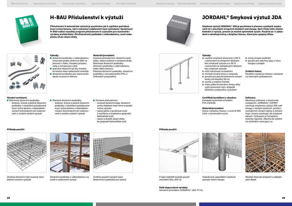 PŘEHLED PRODUKTŮ Řešení požadavků Vašich stavebních projektů od firem  H-BAU, JORDAHL a PFEIFER. - PDF Stažení zdarma