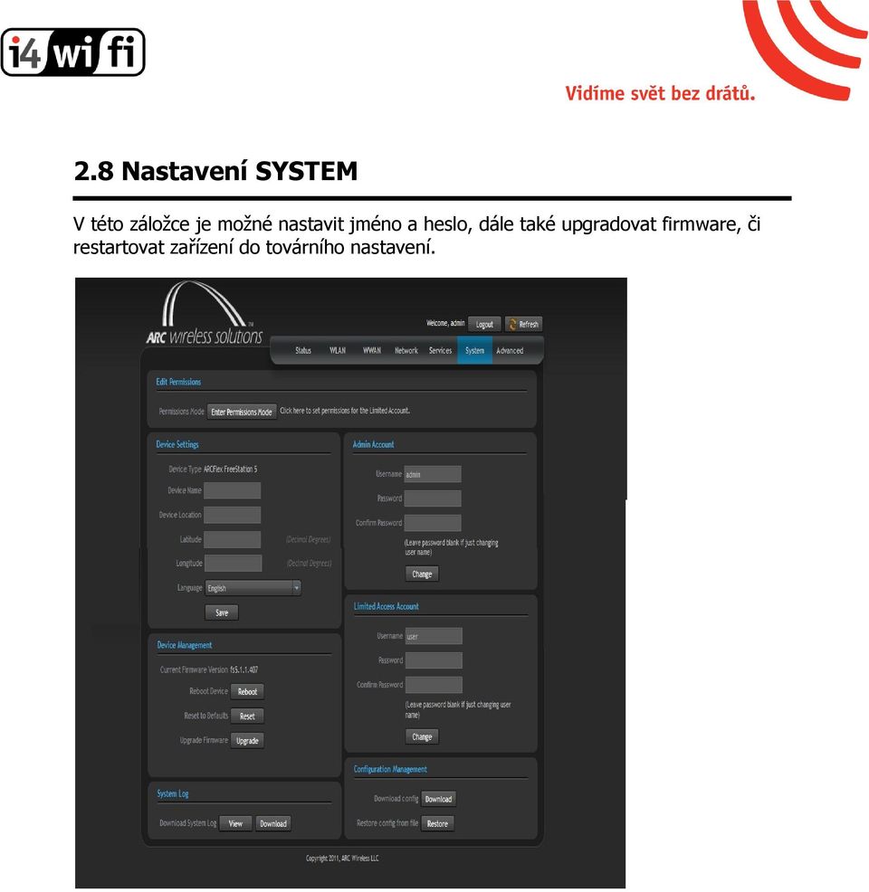 dále také upgradovat firmware, či