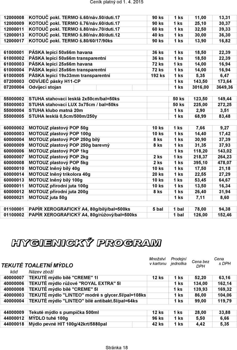 80/náv.80/duti.12 40 ks 1 ks 30,00 36,30 12000017 KOTOUČ pokl. TERMO š.