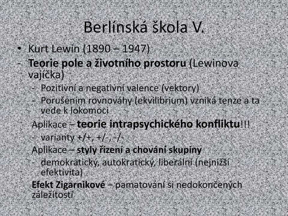 (vektory) - Porušením rovnováhy (ekvilibrium) vzniká tenze a ta vede k lokomoci Aplikace teorie