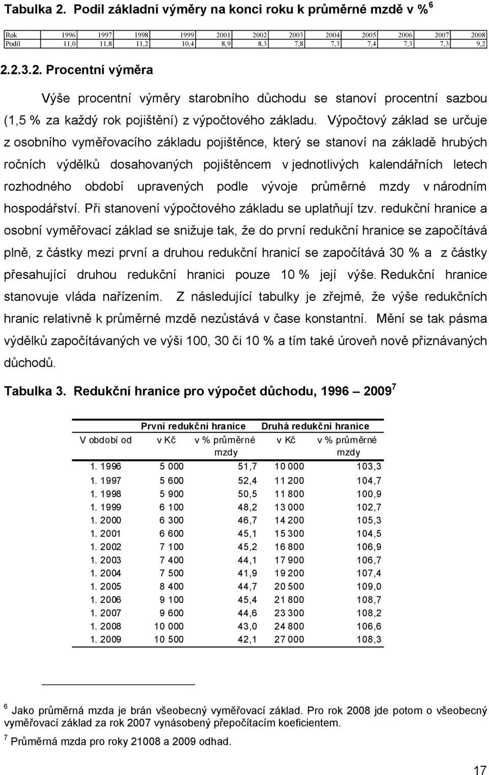 období upravených podle vývoje průměrné mzdy v národním hospodářství. Při stanovení výpočtového základu se uplatňují tzv.