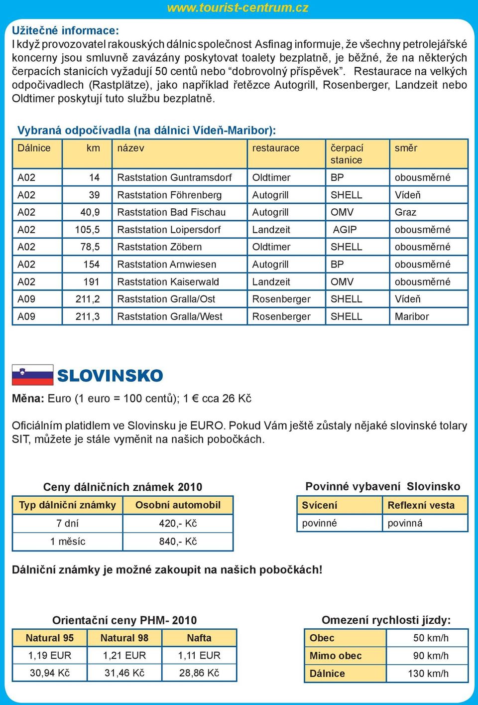 Restaurace na velkých odpočivadlech (Rastplätze), jako například řetězce Autogrill, Rosenberger, Landzeit nebo Oldtimer poskytují tuto službu bezplatně.