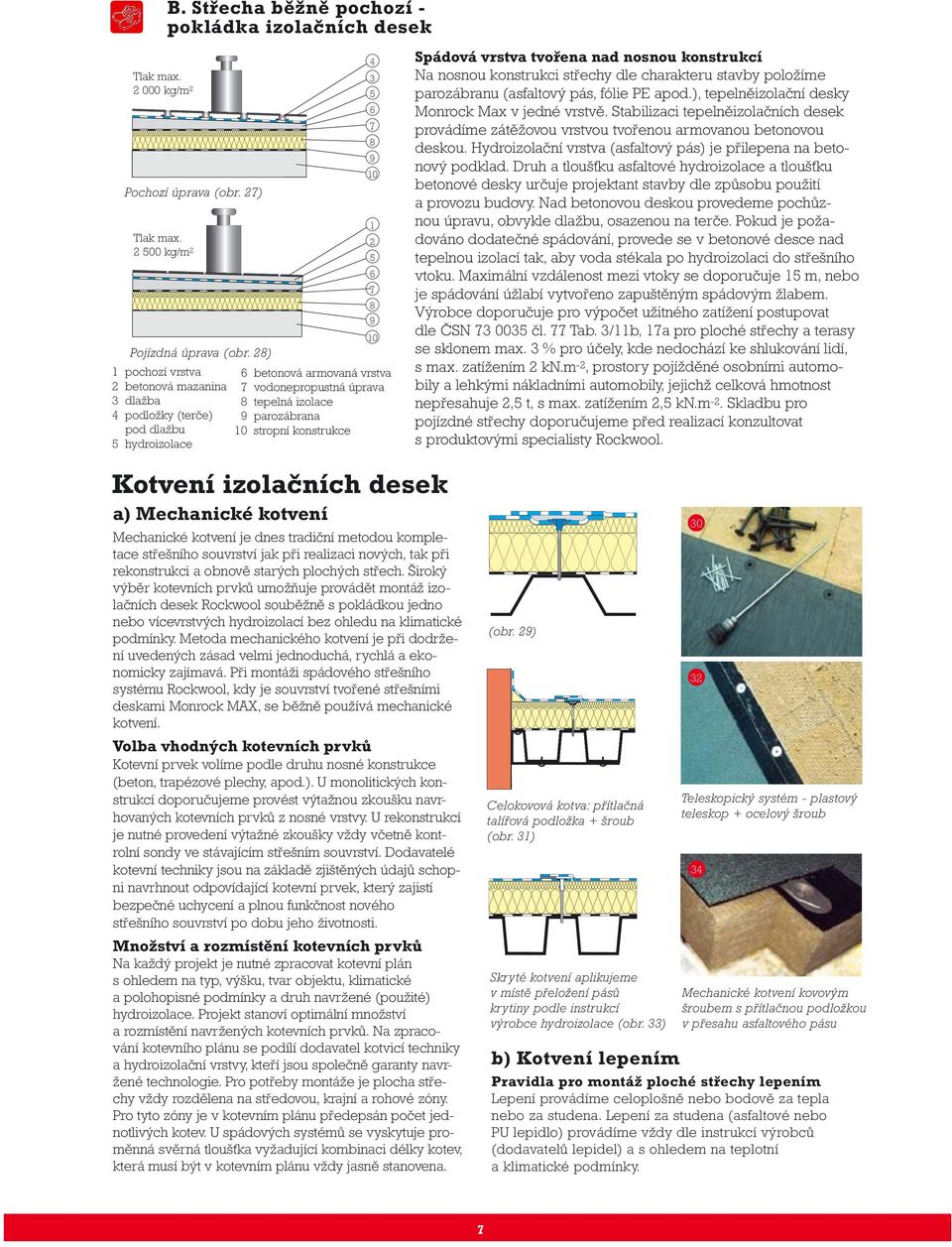 parozábrana 10 stropní konstrukce Spádová vrstva tvořena nad nosnou konstrukcí Na nosnou konstrukci střechy dle charakteru stavby položíme parozábranu (asfaltový pás, fólie PE apod.