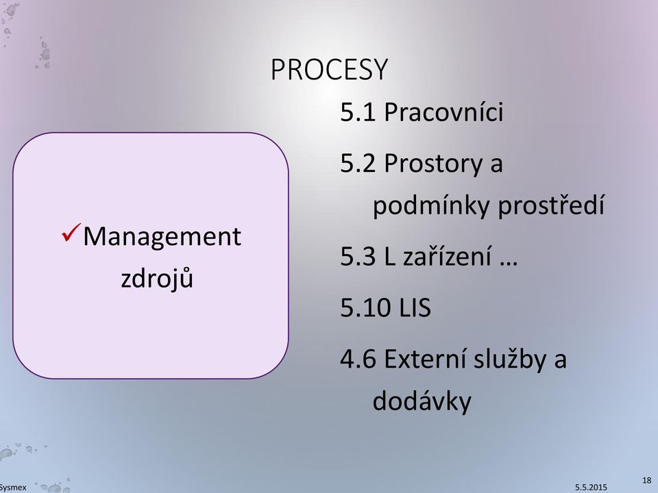 2 Prostory a podmínky prostředí 5.