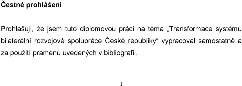 bilaterální rozvojové spolupráce České republiky