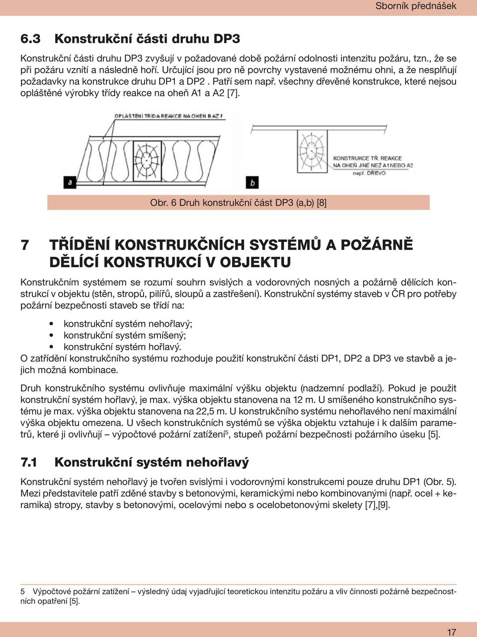 všechny dřevěné konstrukce, které nejsou opláštěné výrobky třídy reakce na oheň A1 a A2 [7]. Obr.