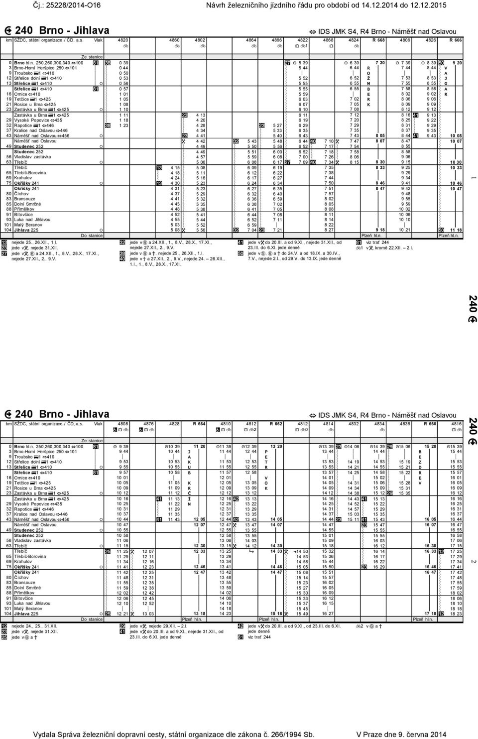 Vlak 4820 4860 4802 4864 4866 4822 1 IDS JMK S4, R4 Brno - Náměšť nad Oslavou 4868 4824 R 668 4806 4826 R 666 0 Brno 250,260,300,340 100 0 39 5 39 6 39 7 20 7 39 8 39 9 20 3 Brno-Horní Heršpice 250