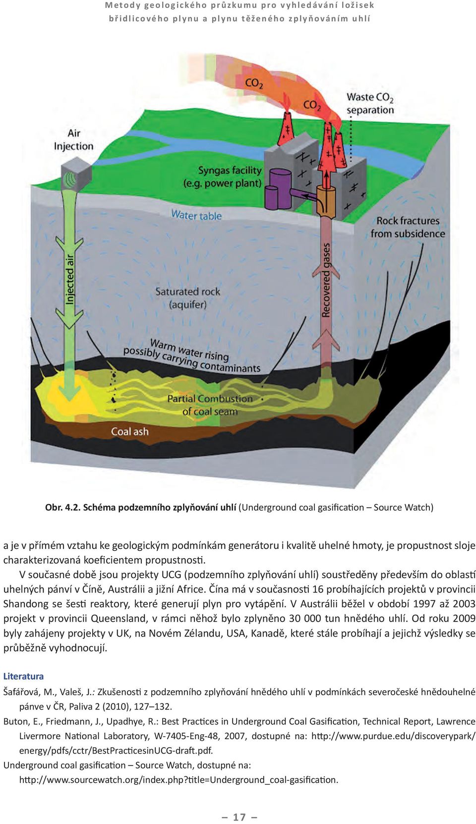 koeficientem propustnosti. V současné době jsou projekty UCG (podzemního zplyňování uhlí) soustředěny především do oblastí uhelných pánví v Číně, Austrálii a jižní Africe.