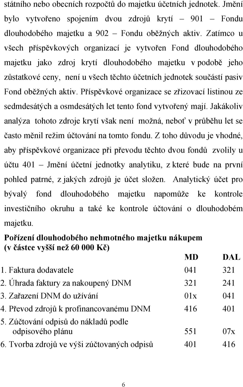 pasiv Fond oběžných aktiv. Příspěvkové organizace se zřizovací listinou ze sedmdesátých a osmdesátých let tento fond vytvořený mají.