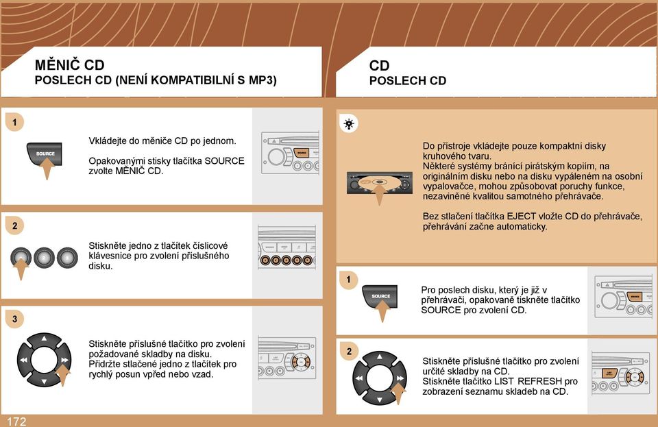 Některé systémy bránící pirátským kopiím, na originálním disku nebo na disku vypáleném na osobní vypalovačce, mohou způsobovat poruchy funkce, nezaviněné kvalitou samotného přehrávače.